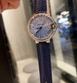 Cartier Swiss Quartz Movement 33MM Fisheye Glass Light Blue Dial Women Watch